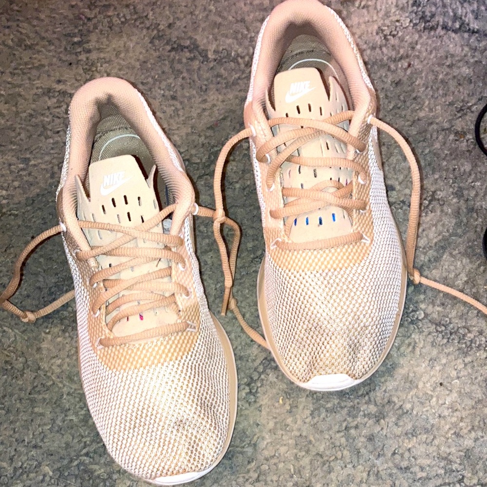 Tan Nike sneakers